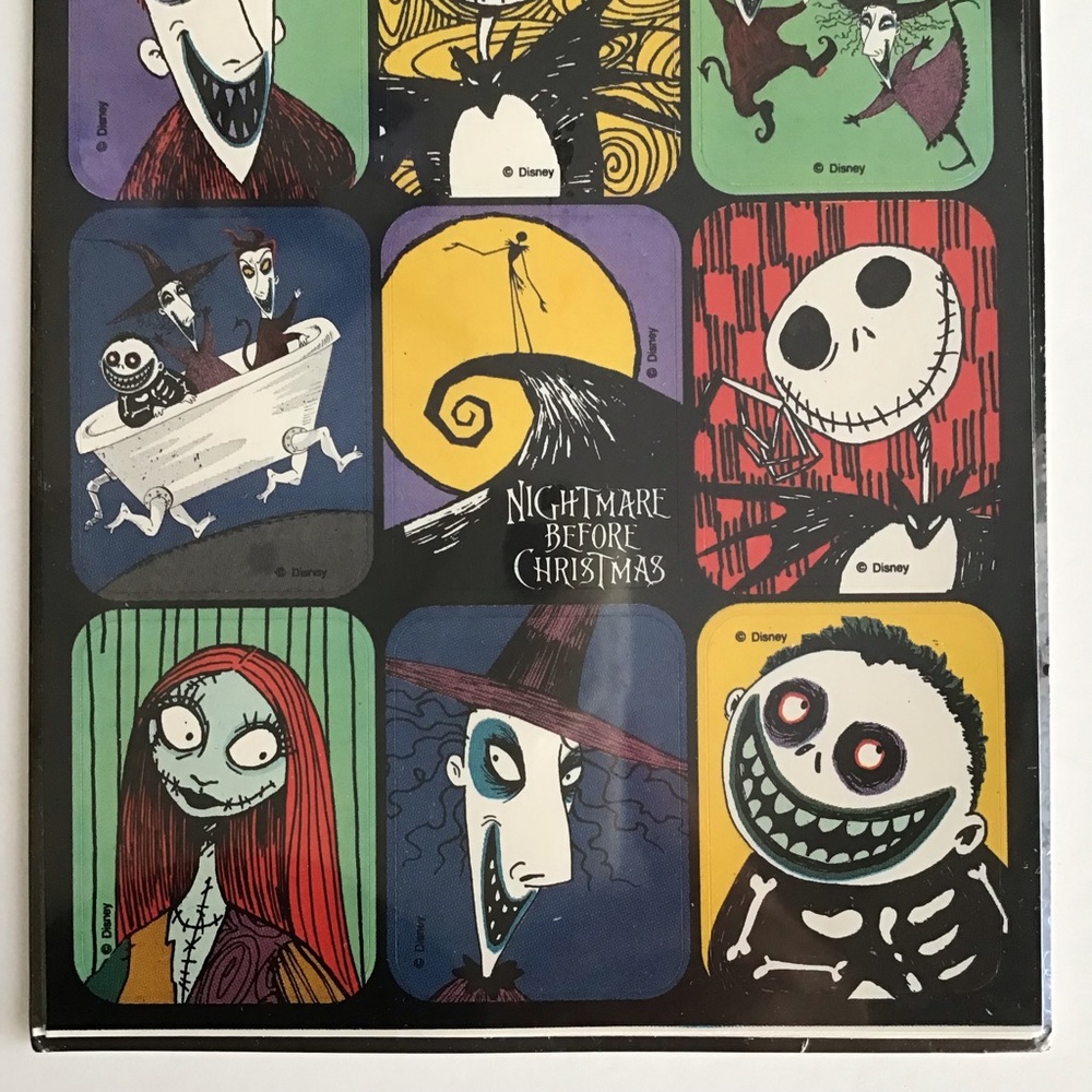 NEW Disney Nightmare Before Christmas 36 Stickers Vintage Self-Adhesive Cleo - Picture 5 of 12